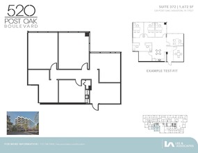 520 Post Oak Blvd, Houston, TX en alquiler Plano de la planta- Imagen 1 de 2