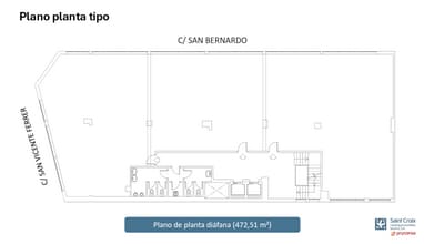 Calle de San Bernardo, 64, Madrid, Madrid en alquiler Plano de planta tipo- Imagen 1 de 2
