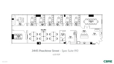 3445 Peachtree Rd NE, Atlanta, GA en alquiler Plano de la planta- Imagen 1 de 5