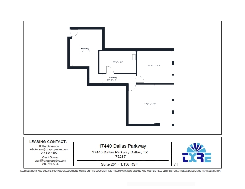 17440 N Dallas Pky, Dallas, TX en alquiler Plano de la planta- Imagen 1 de 5