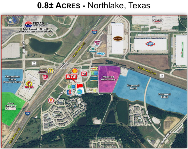 SEQ I-35W & Highway 114 Hwy Raceway drive, Northlake, TX en venta - Foto del edificio - Imagen 2 de 2