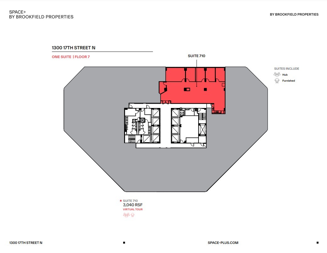 1300 N 17th St, Arlington, VA en alquiler Plano de la planta- Imagen 1 de 1