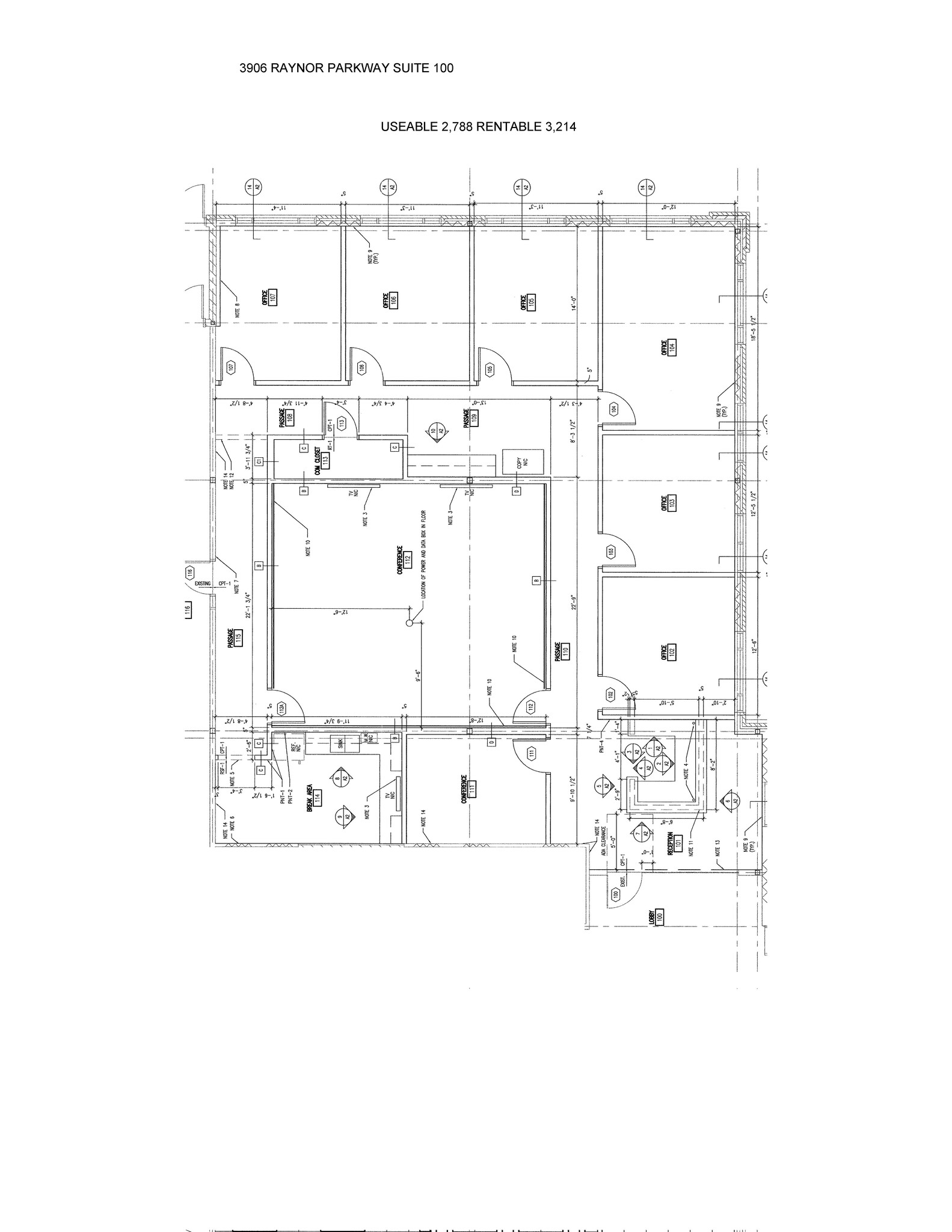 3906 Raynor Pky, Bellevue, NE en alquiler Plano de la planta- Imagen 1 de 9