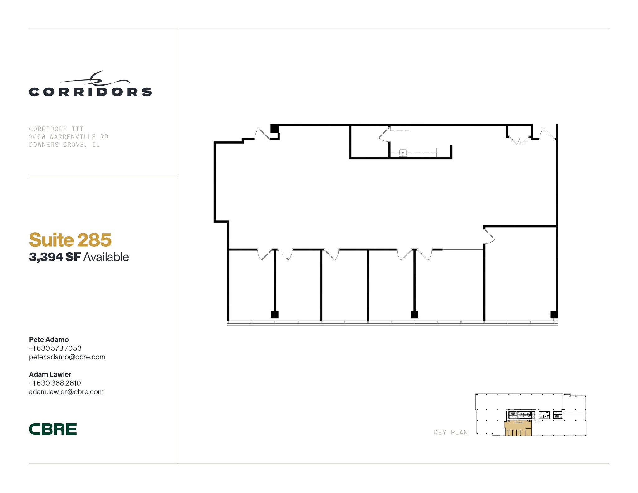 2651 Warrenville Rd, Downers Grove, IL en alquiler Plano de la planta- Imagen 1 de 1