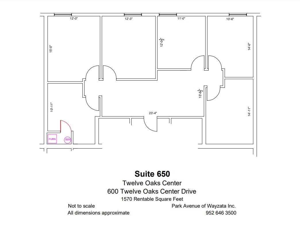 600 Twelve Oaks Center Dr, Wayzata, MN en alquiler Plano de la planta- Imagen 1 de 1