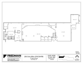 200 Galleria Officentre, Southfield, MI en venta Plano de la planta- Imagen 1 de 2