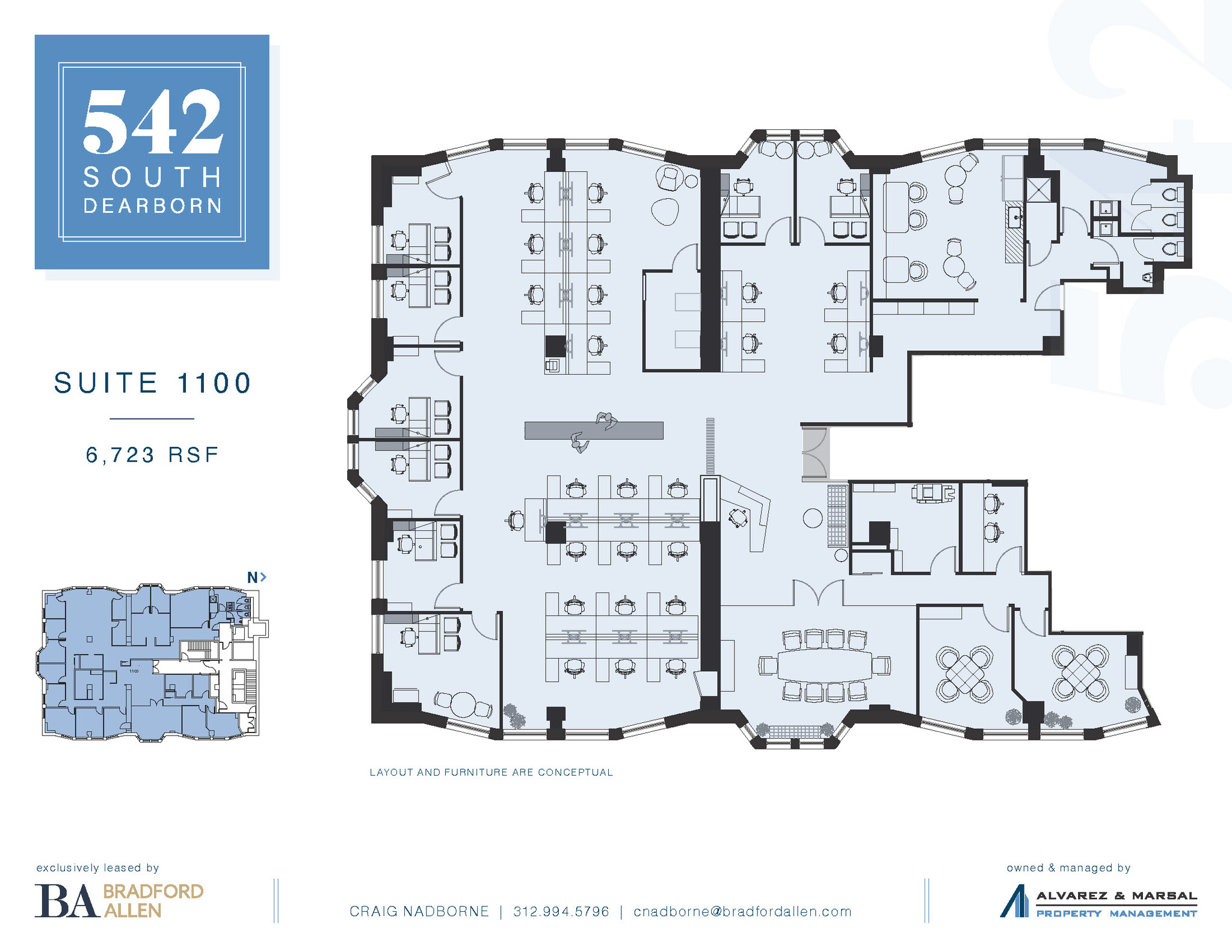 542-550 S Dearborn St, Chicago, IL en alquiler Plano de la planta- Imagen 1 de 2