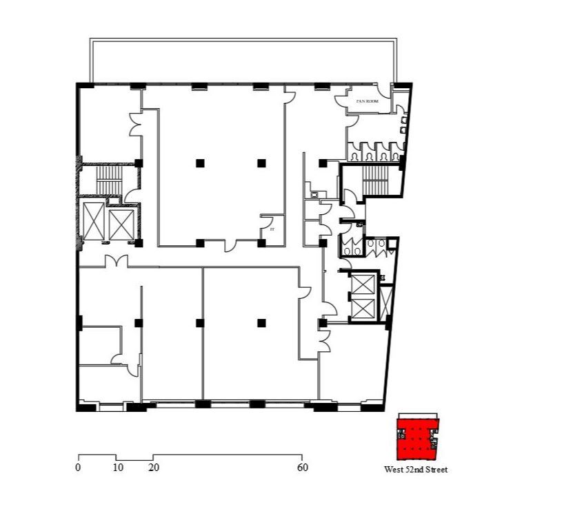 333 W 52nd St, New York, NY en alquiler Plano de la planta- Imagen 1 de 1