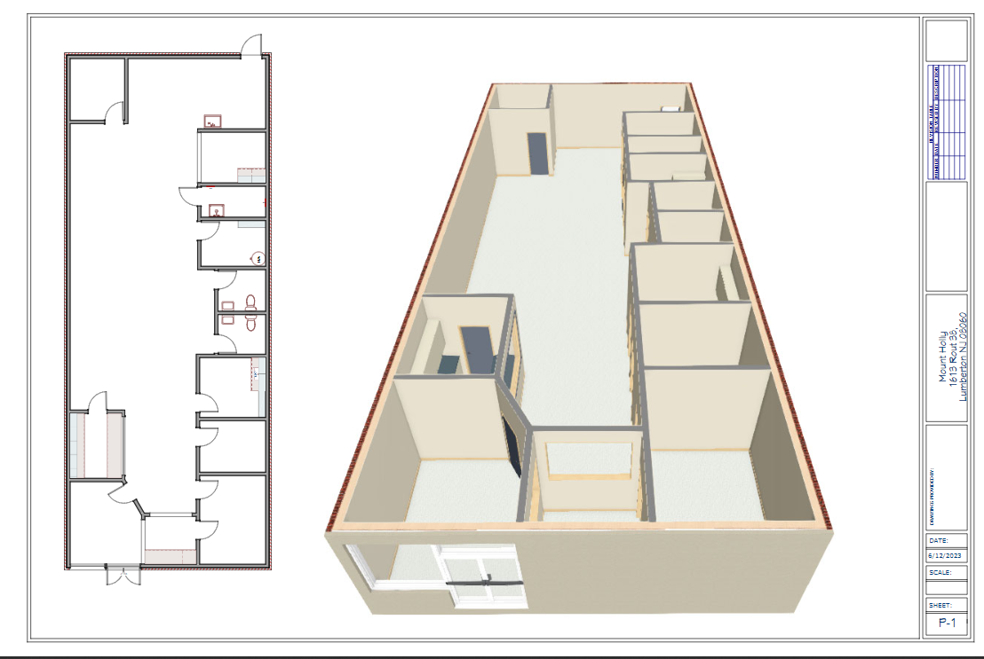 1613 Route 38, Lumberton, NJ en alquiler Plano de la planta- Imagen 1 de 1