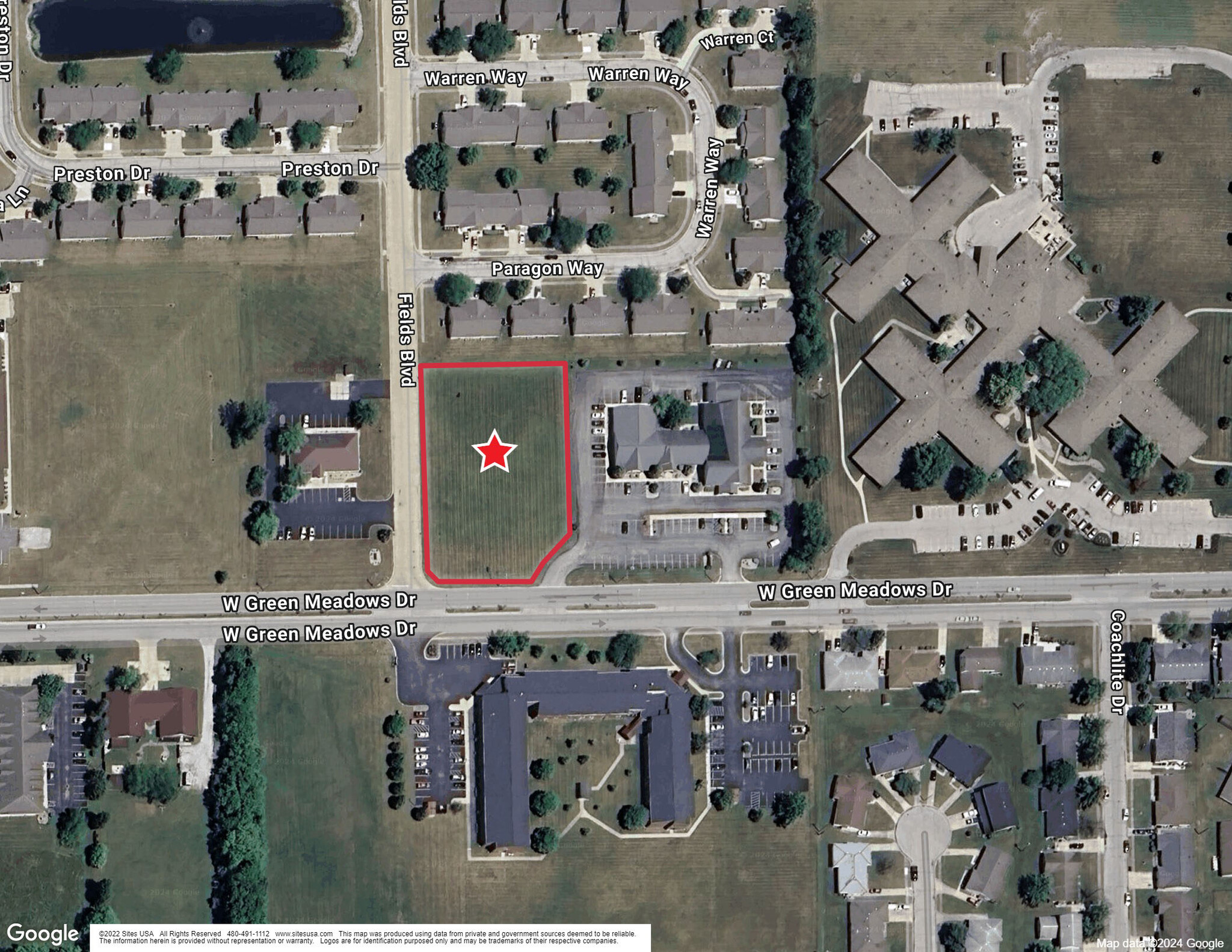 400 Green Meadow Dr, Greenfield, IN en venta Vista aérea- Imagen 1 de 3