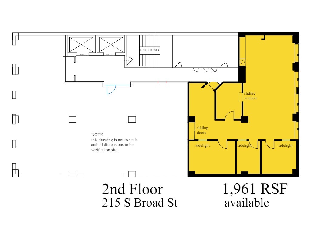 215 S Broad St, Philadelphia, PA en alquiler Plano de la planta- Imagen 1 de 1