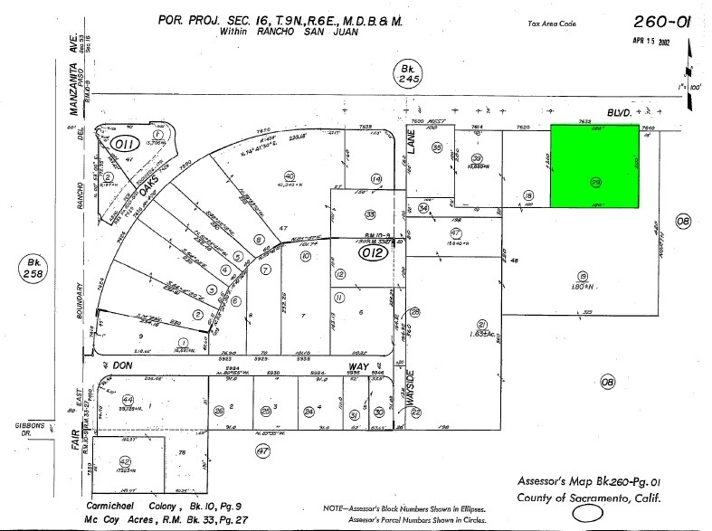 7630 Fair Oaks Blvd, Carmichael, CA en alquiler - Plano de solar - Imagen 3 de 4