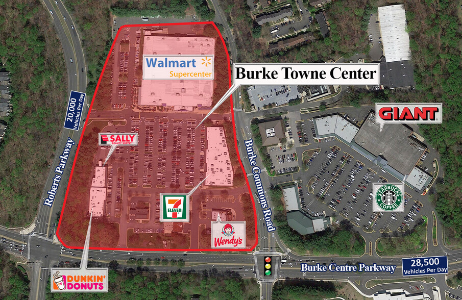 6030-6050 Burke Commons Rd, Burke, VA en alquiler - Vista aérea - Imagen 1 de 2