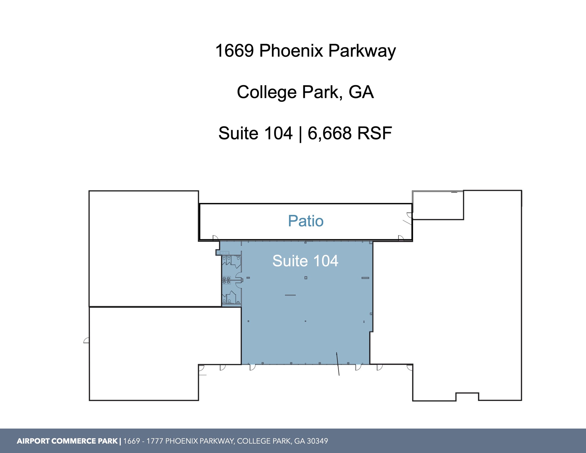 1688 Phoenix Pky, College Park, GA en alquiler Plano de la planta- Imagen 1 de 3