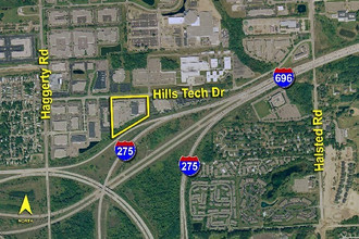 38855 Hills Tech Dr, Farmington Hills, MI - VISTA AÉREA  vista de mapa