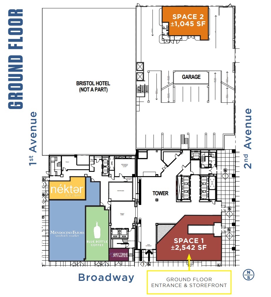 180 Broadway, San Diego, CA en alquiler Plano de la planta- Imagen 1 de 1