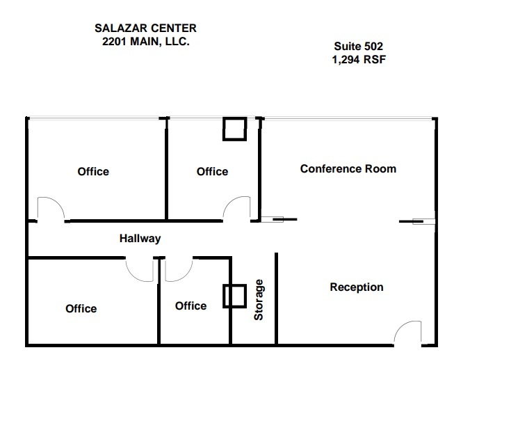 2201 Main St, Dallas, TX en alquiler Plano de la planta- Imagen 1 de 5