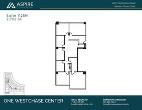 10777 Westheimer Rd, Houston, TX en alquiler Plano de la planta- Imagen 1 de 1