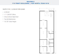 2501-2519 Gravel Dr, Fort Worth, TX en alquiler Plano de la planta- Imagen 1 de 1