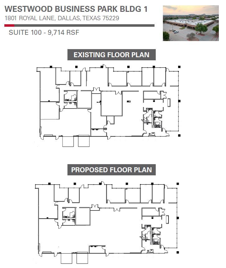 1801 Royal Ln, Farmers Branch, TX en alquiler Plano de la planta- Imagen 1 de 1