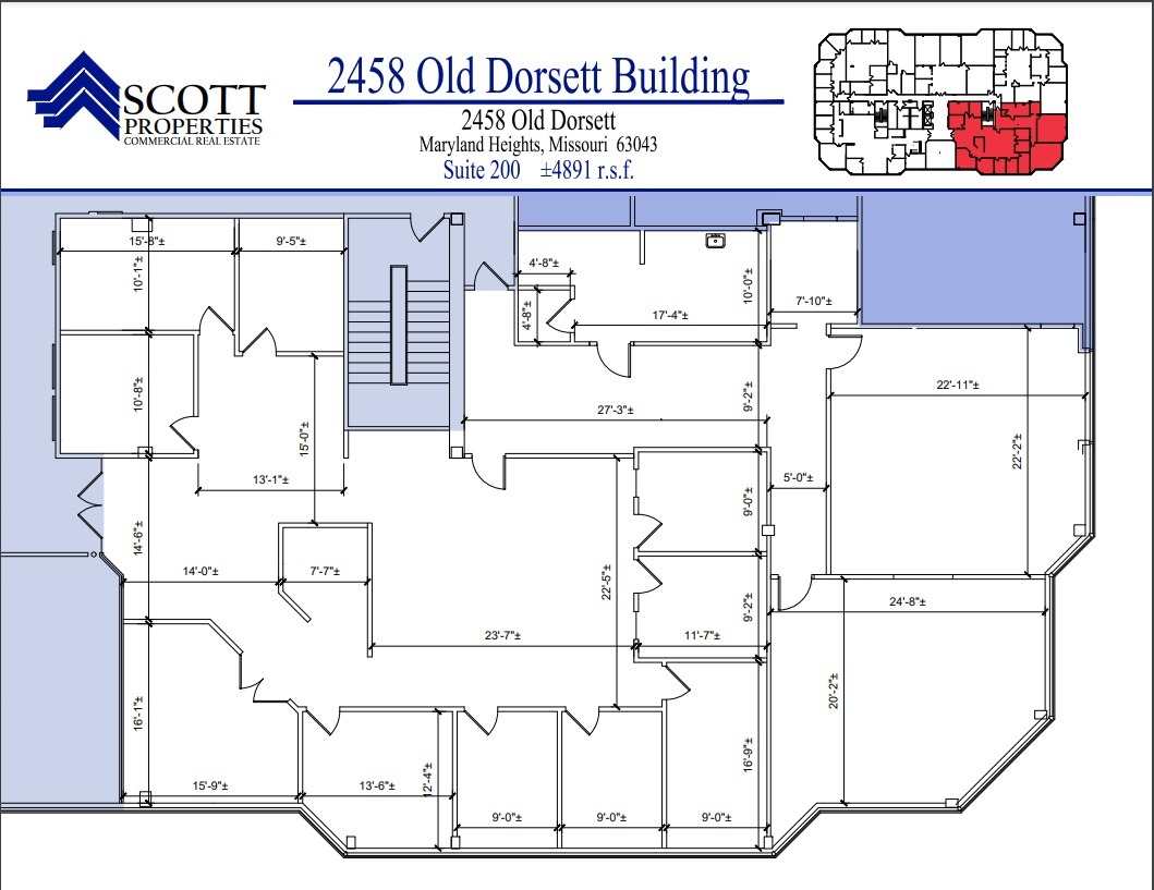 2458 Old Dorsett Rd, Maryland Heights, MO en alquiler Plano de la planta- Imagen 1 de 1