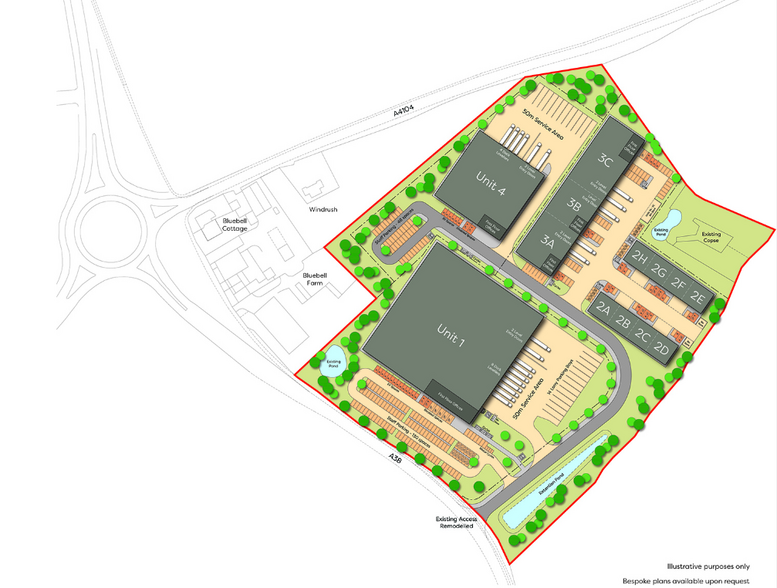 Pershore Rd, Earls Croome en venta - Plano de solar - Imagen 3 de 4