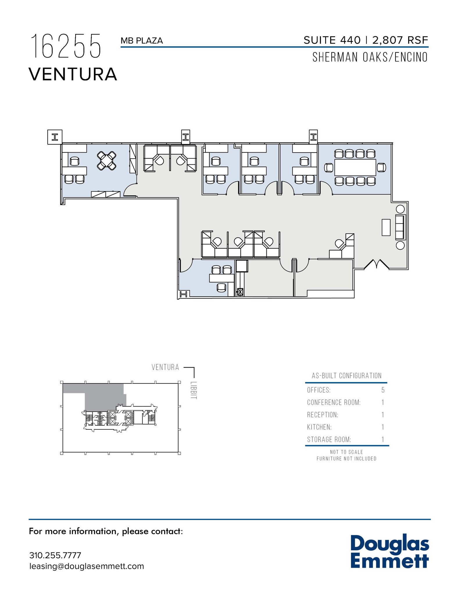 16255 Ventura Blvd, Encino, CA en alquiler Plano de la planta- Imagen 1 de 1