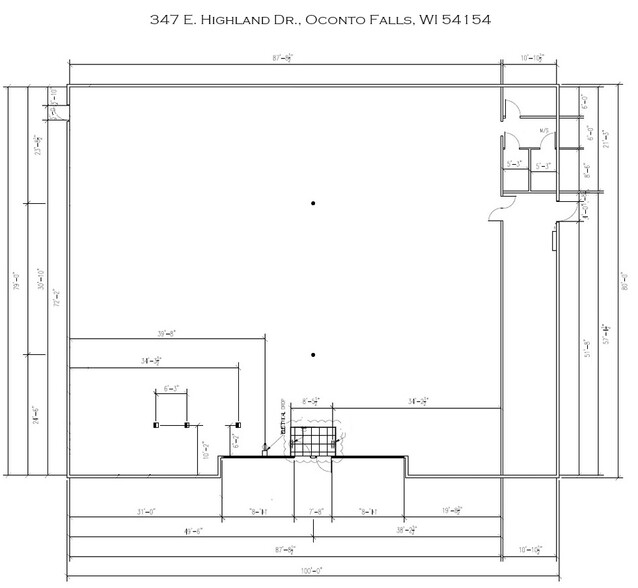 347 E Highland Dr, Oconto Falls, WI en venta - Plano de la planta - Imagen 2 de 4