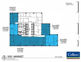 1010 Market St, Saint Louis, MO en alquiler Plano de la planta- Imagen 1 de 1