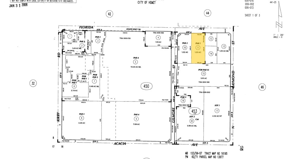 W Florida Ave, Hemet, CA en alquiler - Plano de solar - Imagen 2 de 2