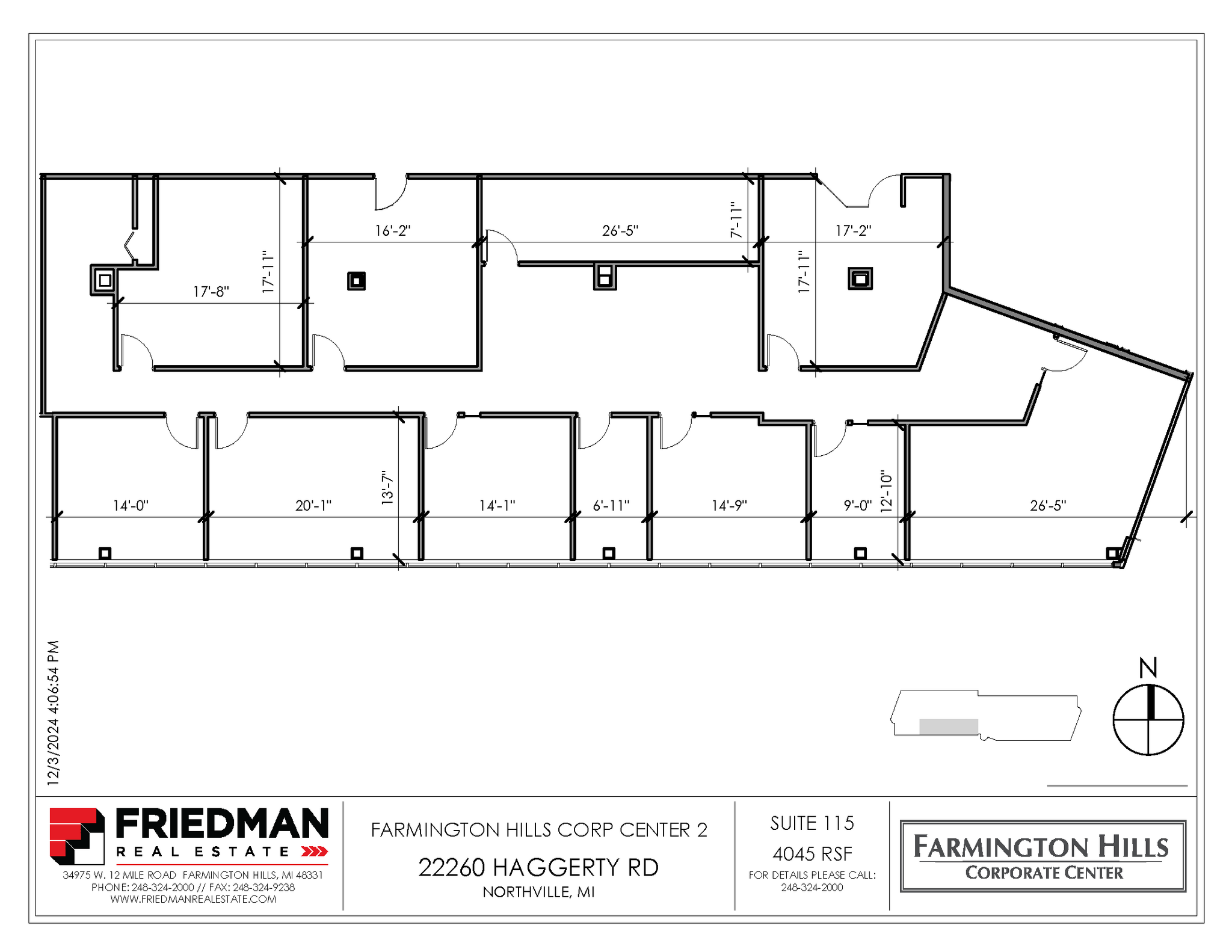 22260 Haggerty Rd, Northville, MI en alquiler Plano de la planta- Imagen 1 de 2