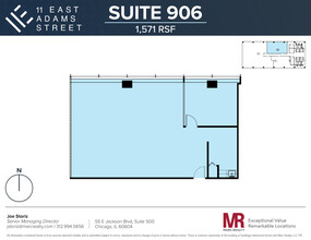 11 E Adams St, Chicago, IL en alquiler Plano de la planta- Imagen 1 de 1