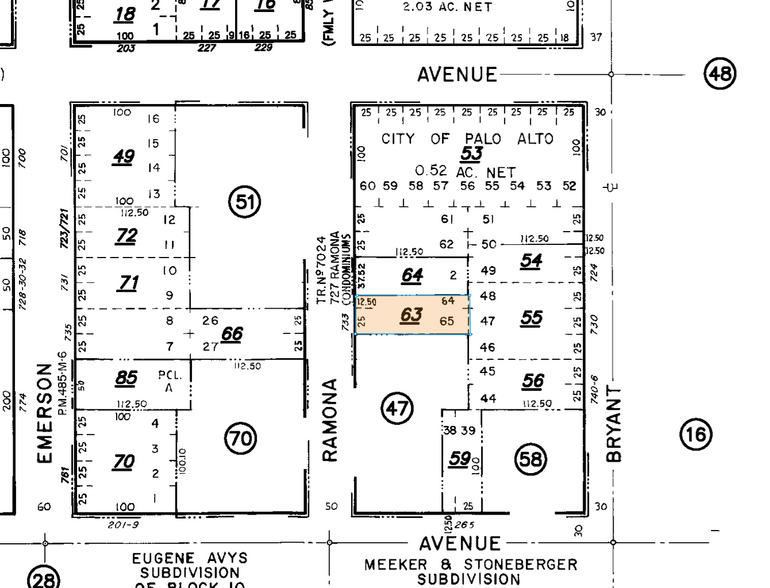 733 Ramona St, Palo Alto, CA en venta - Plano de solar - Imagen 1 de 1