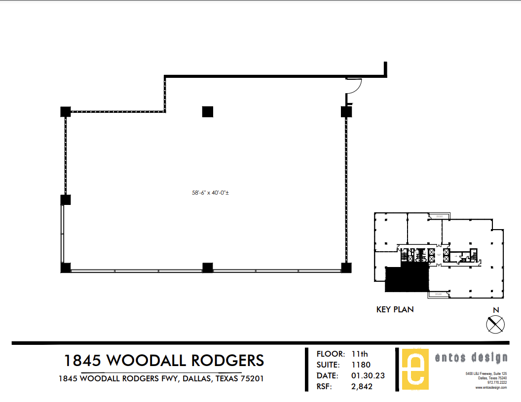 1845 Woodall Rodgers Fwy, Dallas, TX en alquiler Plano de la planta- Imagen 1 de 1