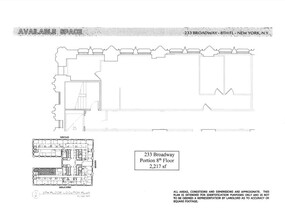 233 Broadway, New York, NY en alquiler Plano de la planta- Imagen 1 de 1