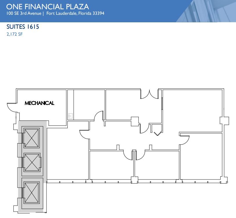 100 SE 3rd Ave, Fort Lauderdale, FL en alquiler Plano de la planta- Imagen 1 de 1