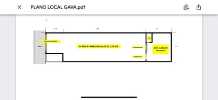 Local en Gavà, Barcelona en alquiler Plano de planta tipo- Imagen 2 de 3