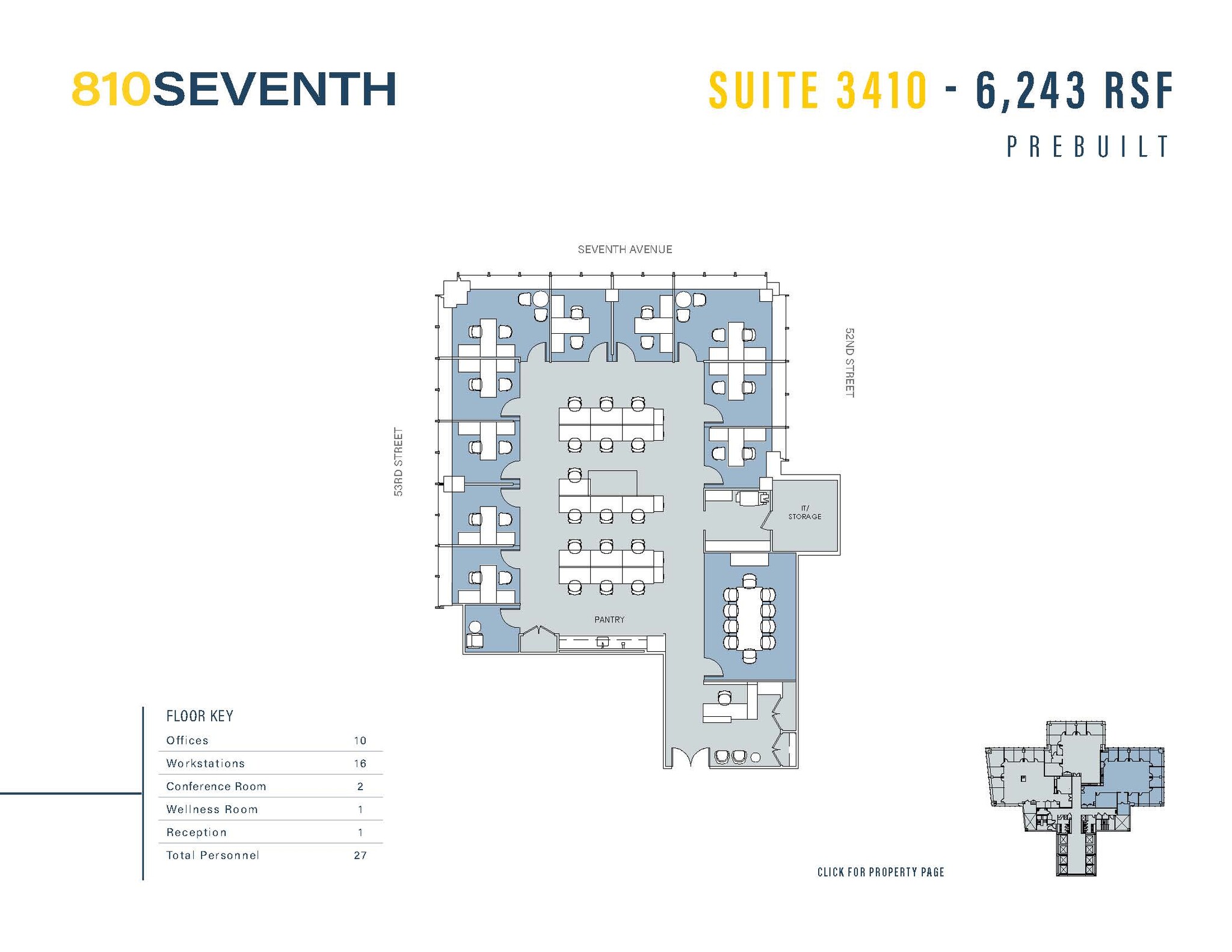 810 Seventh Ave, New York, NY en alquiler Plano de la planta- Imagen 1 de 1