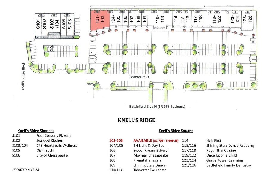 805 Battlefield Blvd N, Chesapeake, VA en alquiler - Plano del sitio - Imagen 2 de 16