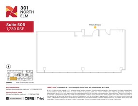 301 N Elm St, Greensboro, NC en alquiler Plano de la planta- Imagen 1 de 1