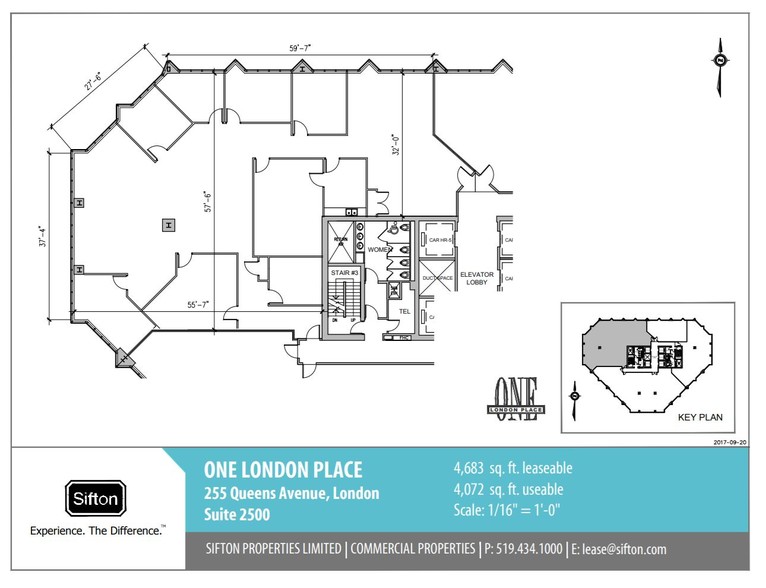 255 Queens Ave, London, ON en alquiler - Plano de la planta - Imagen 2 de 4