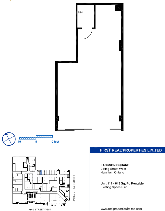 100, 110, and 120 King St W, Hamilton, ON en alquiler Plano de la planta- Imagen 1 de 1