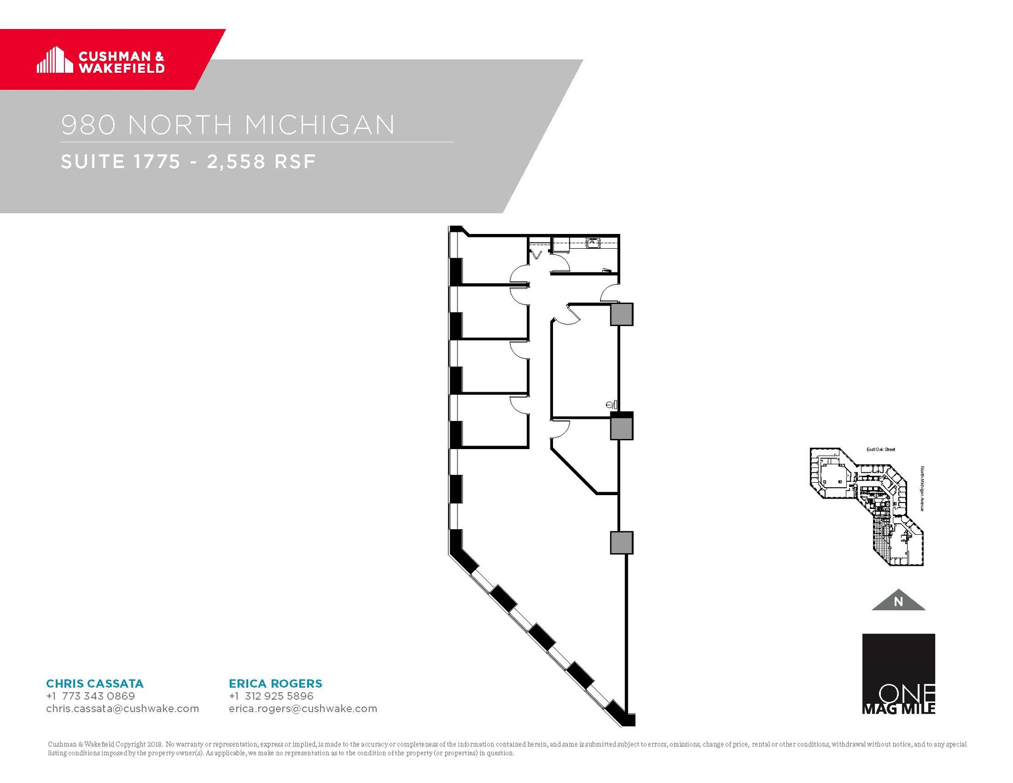 980 N Michigan Ave, Chicago, IL en alquiler Plano de la planta- Imagen 1 de 1