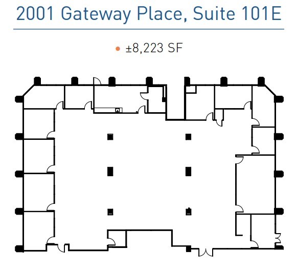 2001 Gateway Pl, San Jose, CA en alquiler Plano de la planta- Imagen 1 de 1