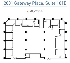 2001 Gateway Pl, San Jose, CA en alquiler Plano de la planta- Imagen 1 de 1