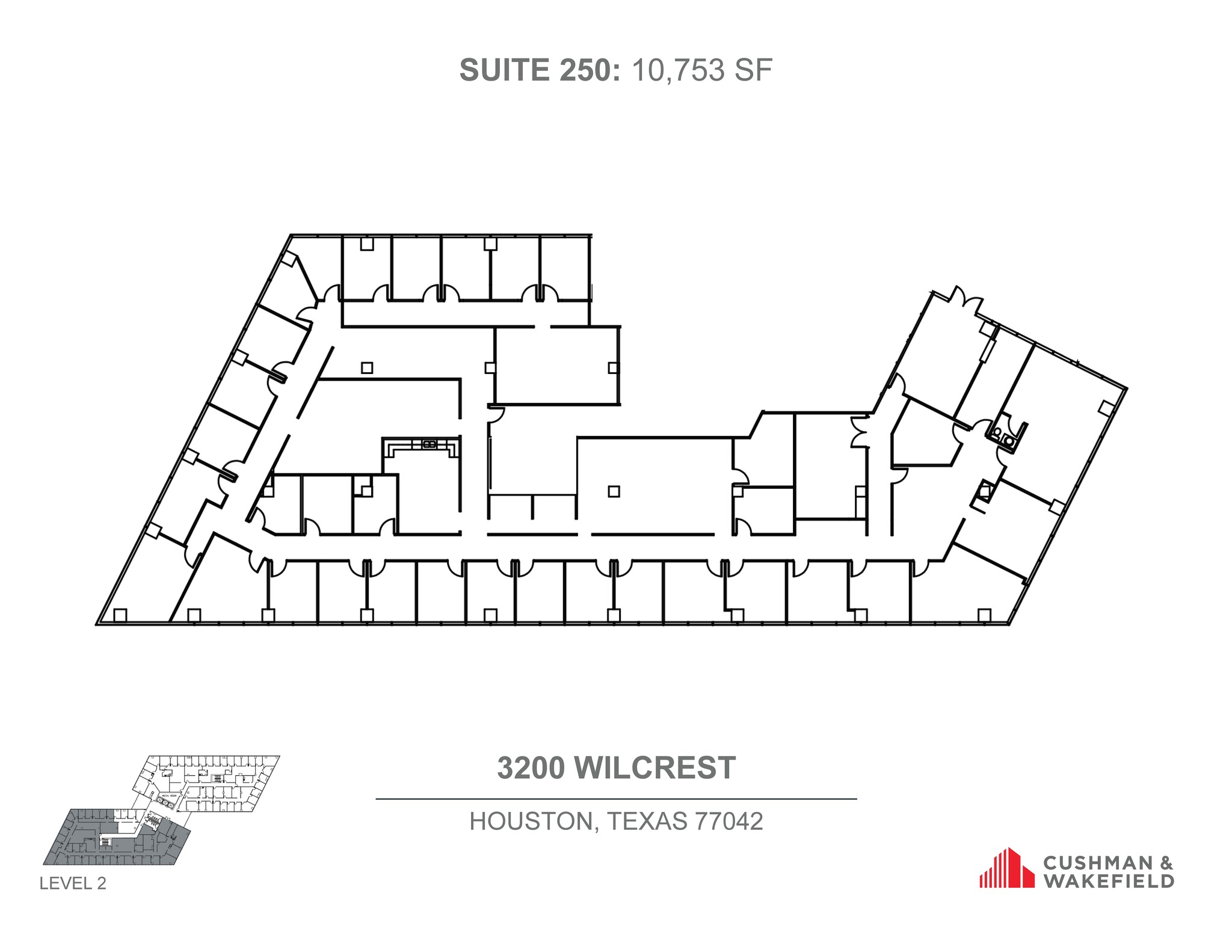 3200 Wilcrest Dr, Houston, TX en alquiler Plano de la planta- Imagen 1 de 1