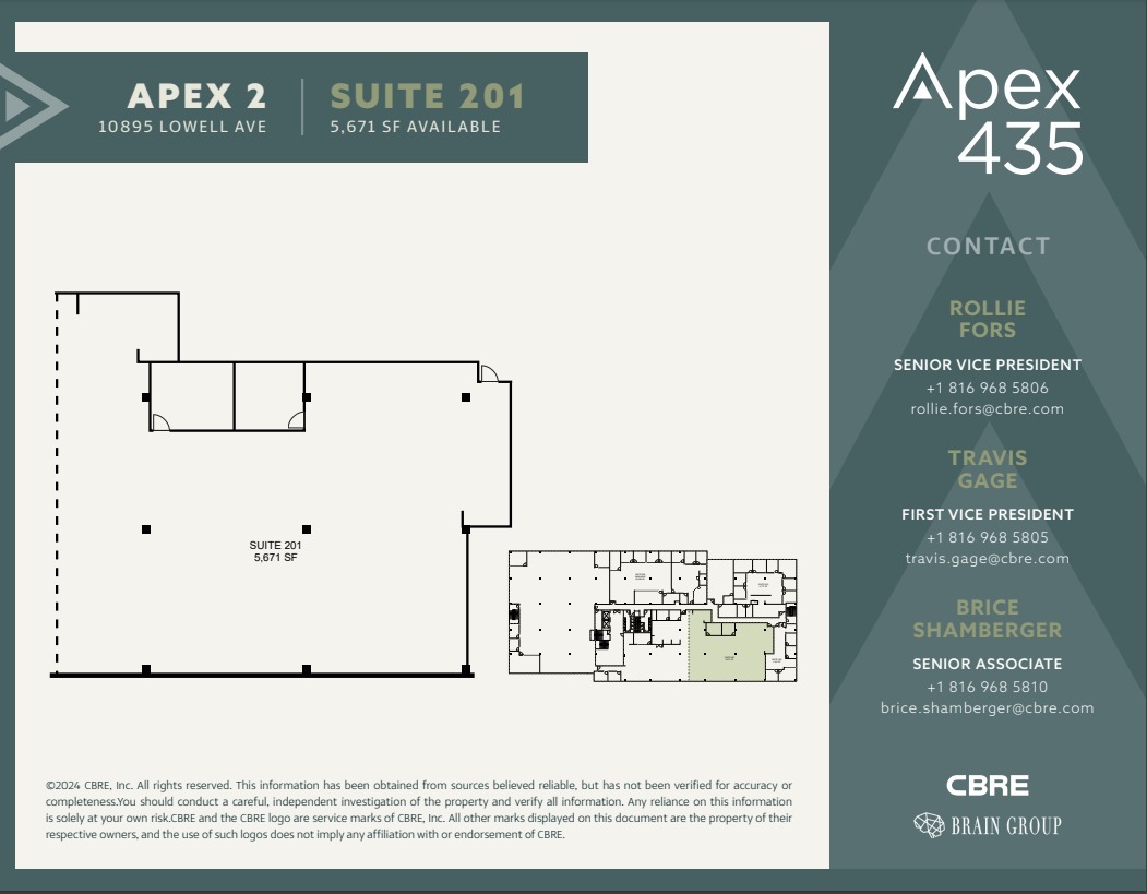 10881 Lowell Ave, Overland Park, KS en alquiler Plano de la planta- Imagen 1 de 1