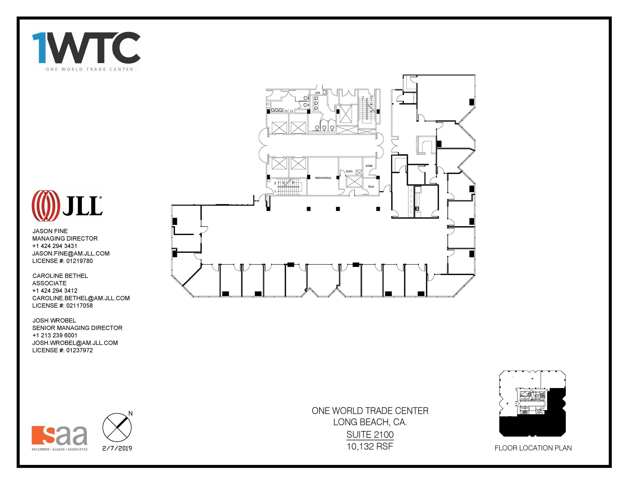 1 World Trade Ctr, Long Beach, CA en alquiler Plano de la planta- Imagen 1 de 1