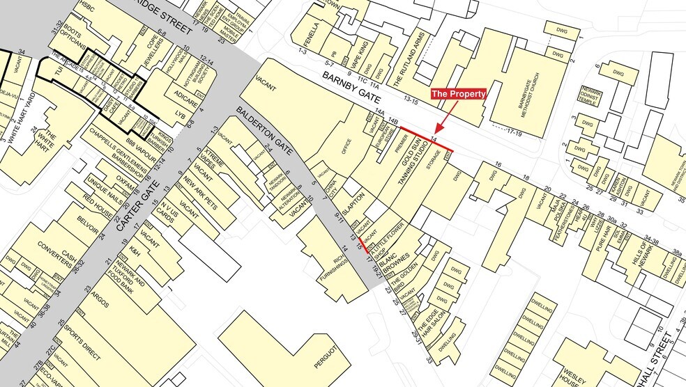 Unit 1, 2, 3 Barnby & 15 Balderton Gate cartera de 2 inmuebles en venta en LoopNet.es - Plano de solar - Imagen 2 de 3