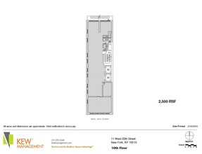 11 W 25th St, New York, NY en alquiler Plano de la planta- Imagen 1 de 4